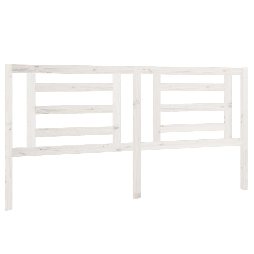 Sengegavl hvit 186x4x100 cm heltre furu
