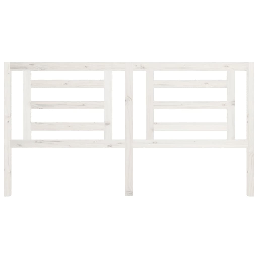 Sengegavl hvit 186x4x100 cm heltre furu
