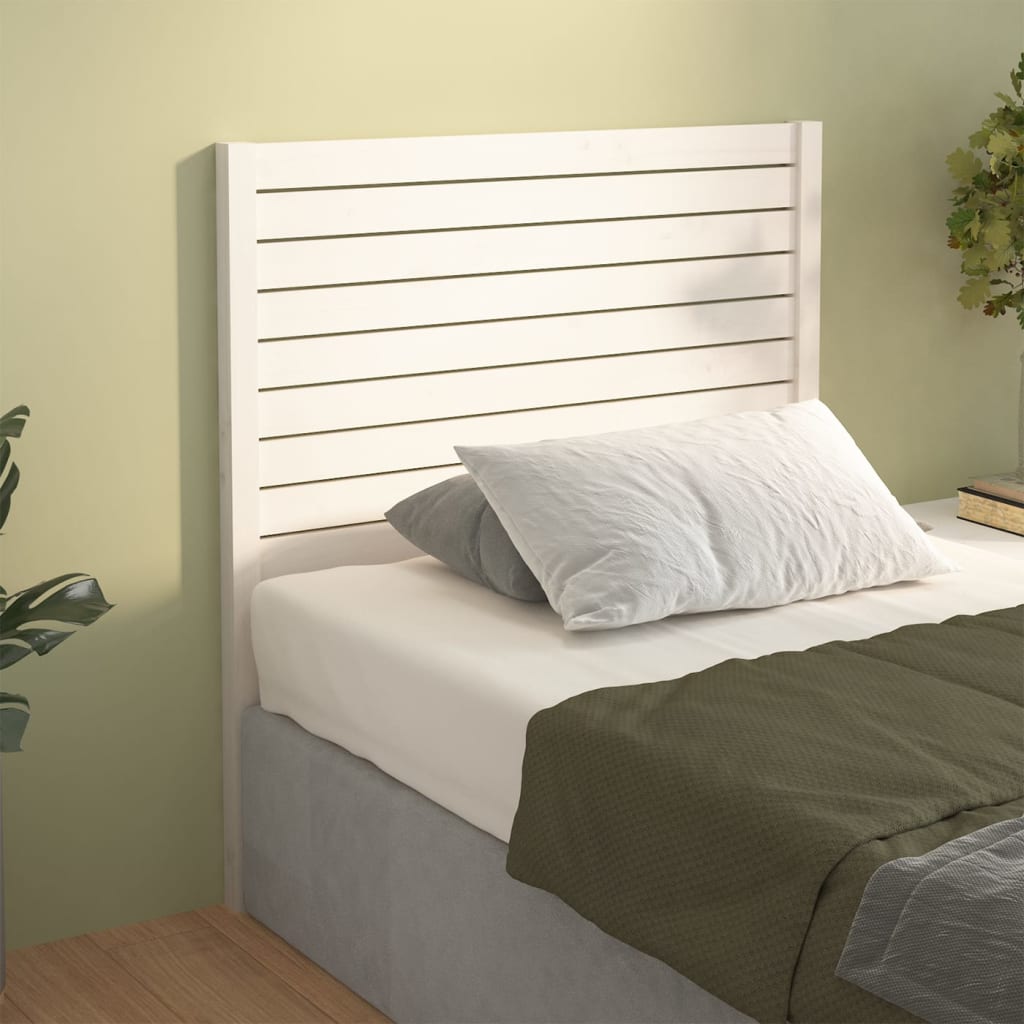 Sengegavl hvit 96x4x100 cm heltre furu