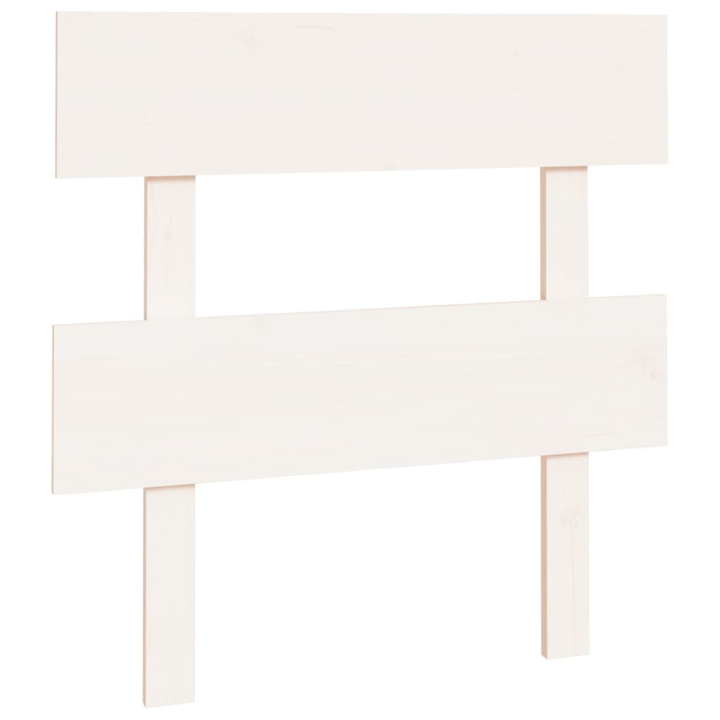 Sengegavl hvit 103,5x3x81 cm heltre furu