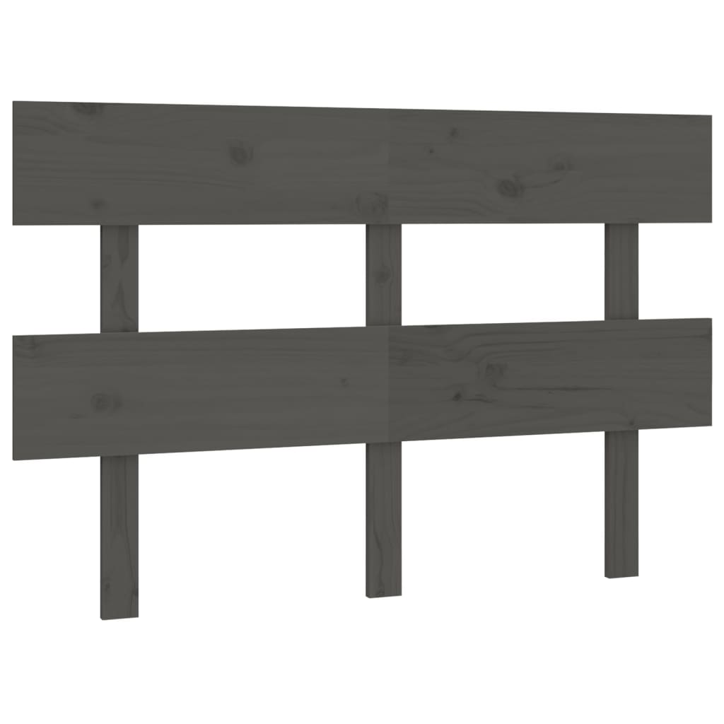 Sengegavl grå 144x3x81 cm heltre furu