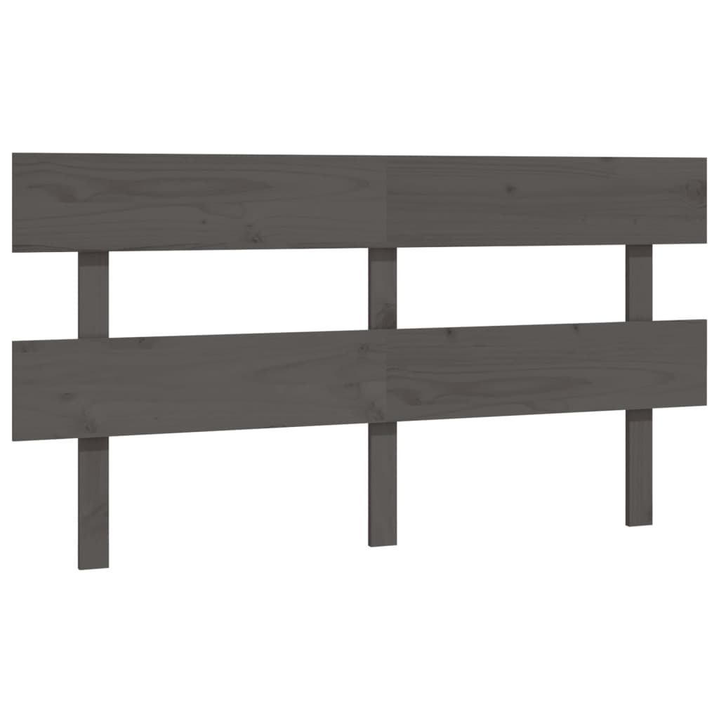 Sengegavl grå 154x3x81 cm heltre furu