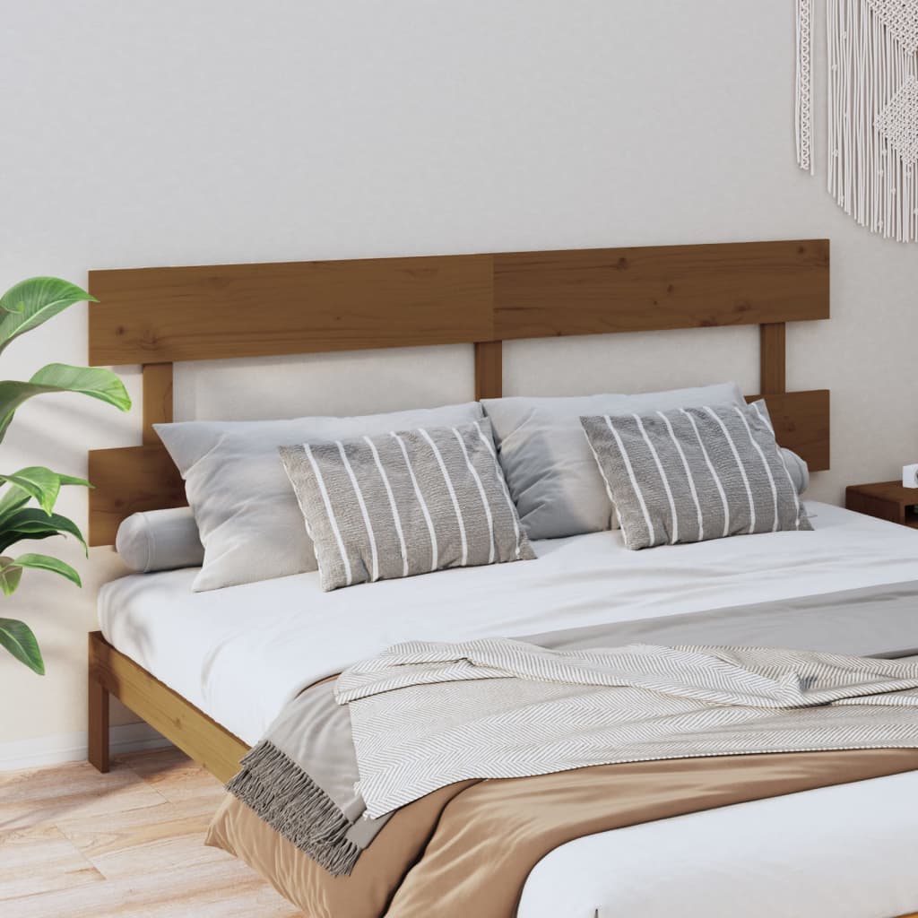 Sengegavl honningbrun 204x3x81 cm heltre furu