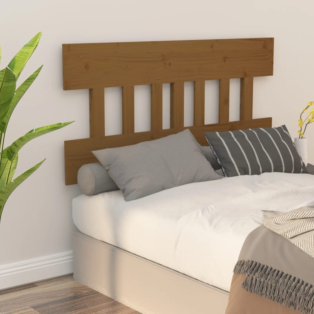 Sengegavl honningbrun 143,5x3x81 cm heltre furu vidaXL