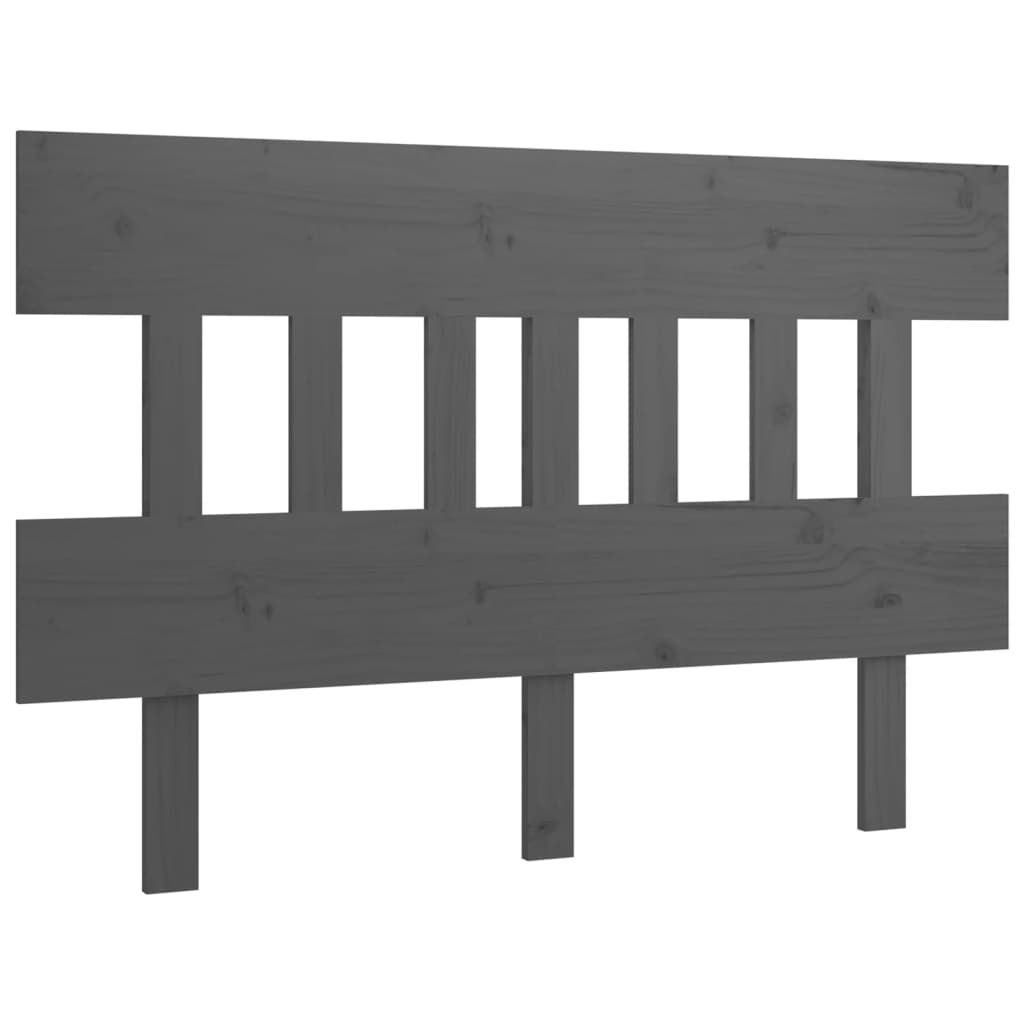 Sengegavl grå 183,5x3x81 cm heltre furu