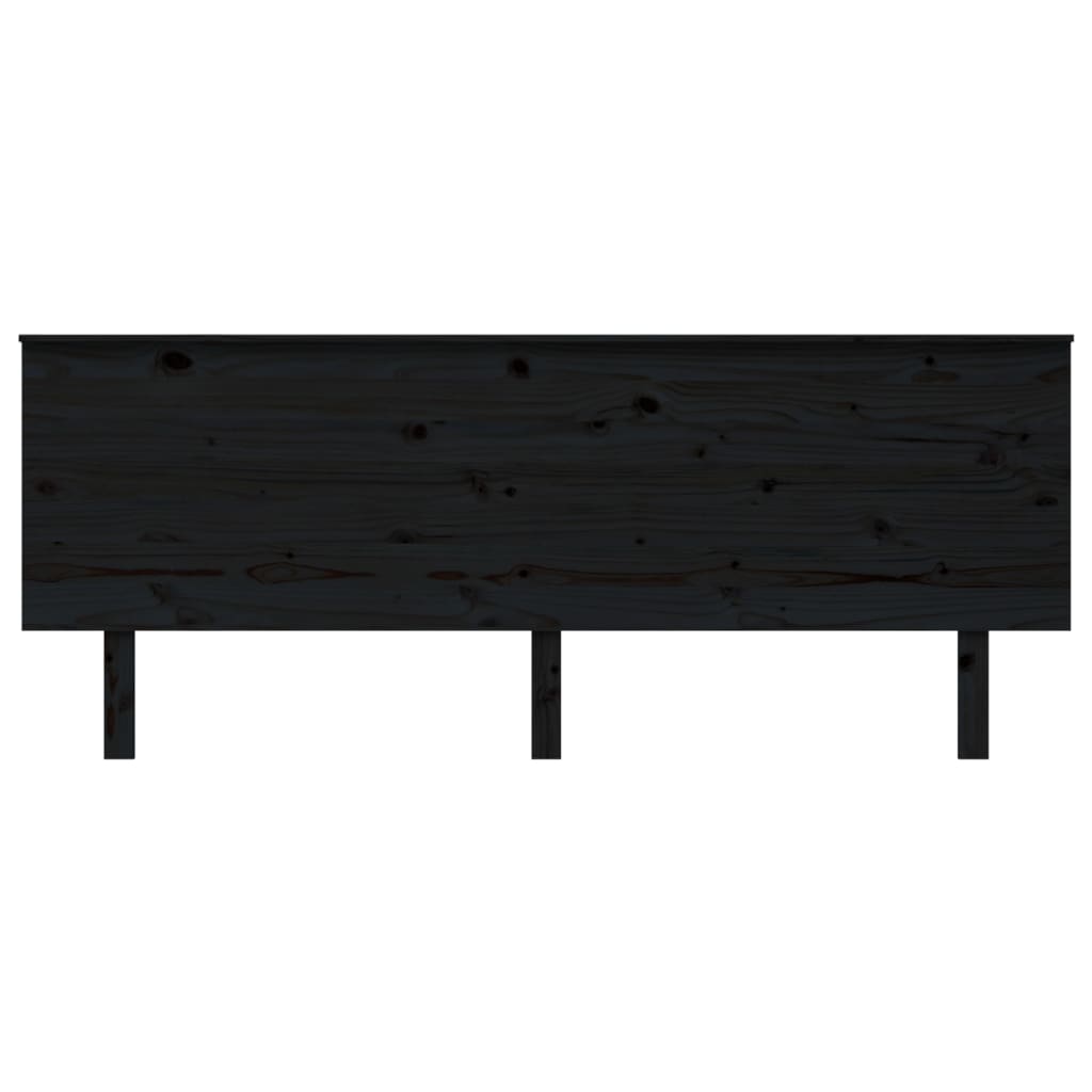 Sengegavl svart 204x6x82,5 cm heltre furu