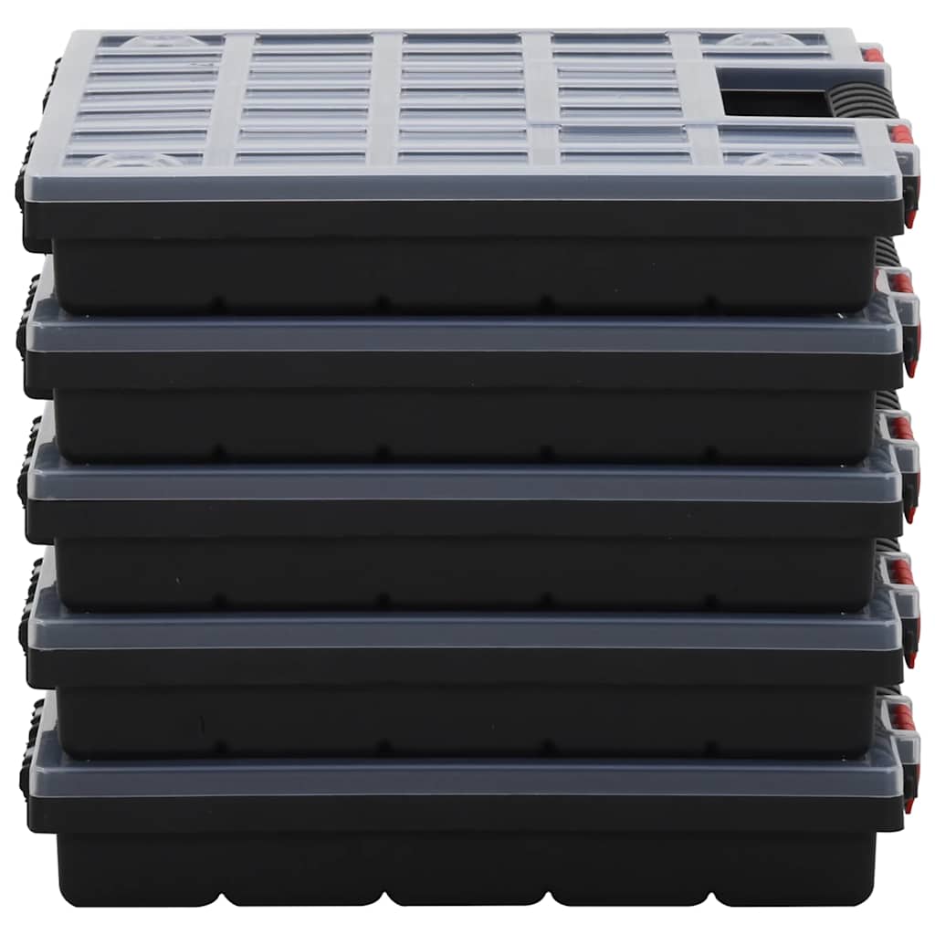 Sorteringsbokser 5 stk 40x30x5 cm polypropylen