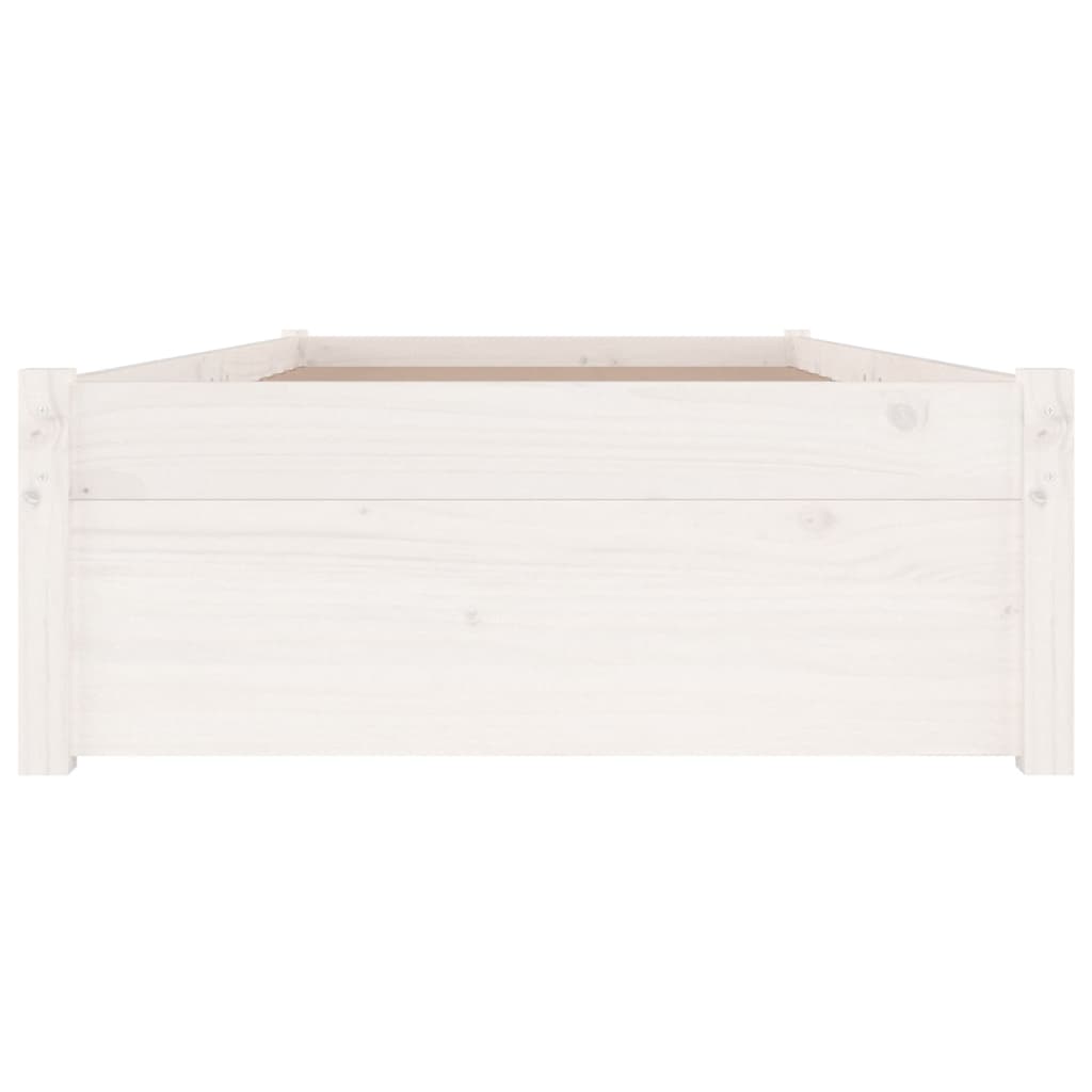 Sengeramme med skuffer hvit 75x190 cm