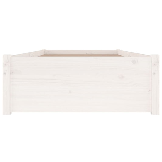 Sengeramme med skuffer hvit 75x190 cm
