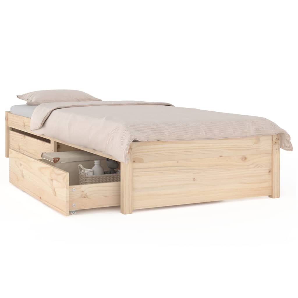 Sengeramme med skuffer 90x190 cm Single