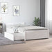 Sengeramme med skuffer hvit 90x190 cm Single