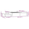 Sengeramme med skuffer 180x200 cm Super King