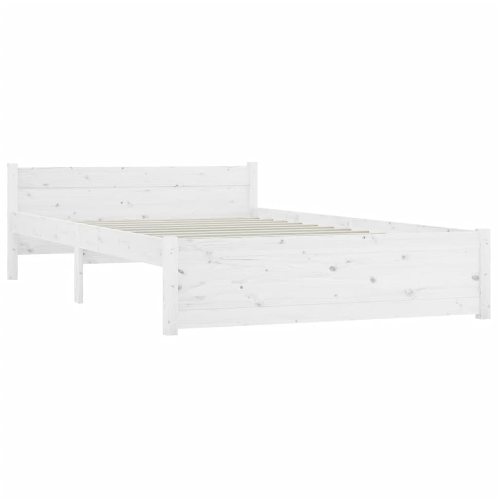 Sengeramme med skuffer hvit 140x190 cm vidaXL
