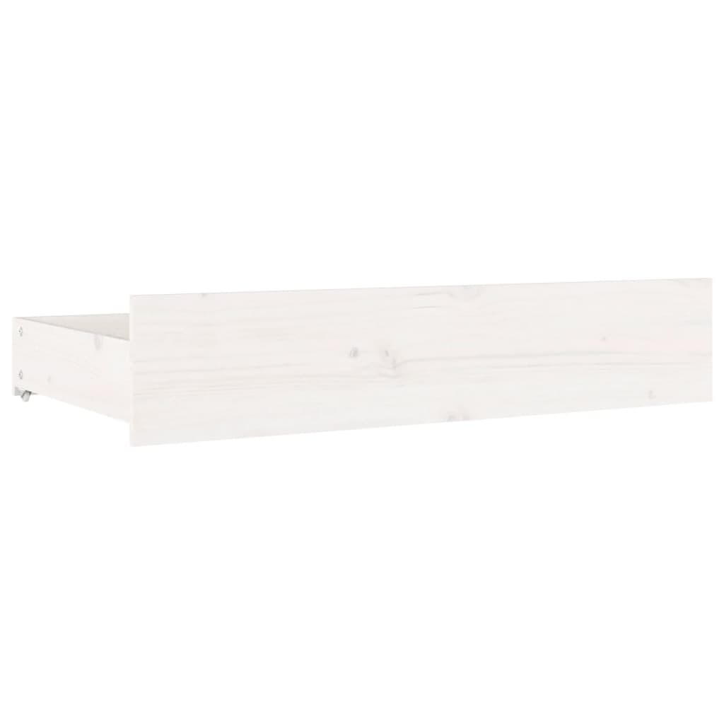 Sengeramme med skuffer hvit 140x190 cm vidaXL