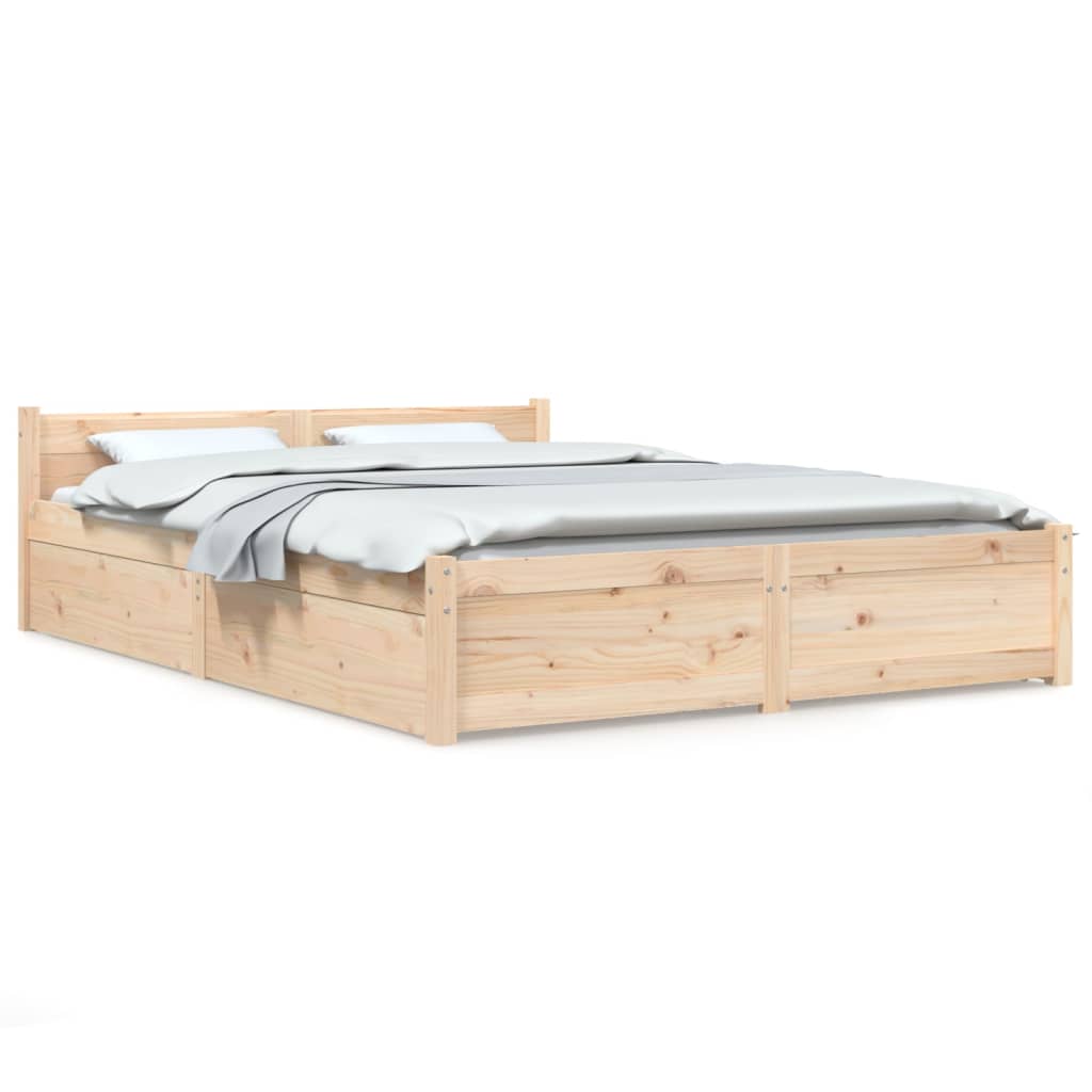 Sengeramme med skuffer 120x200 cm