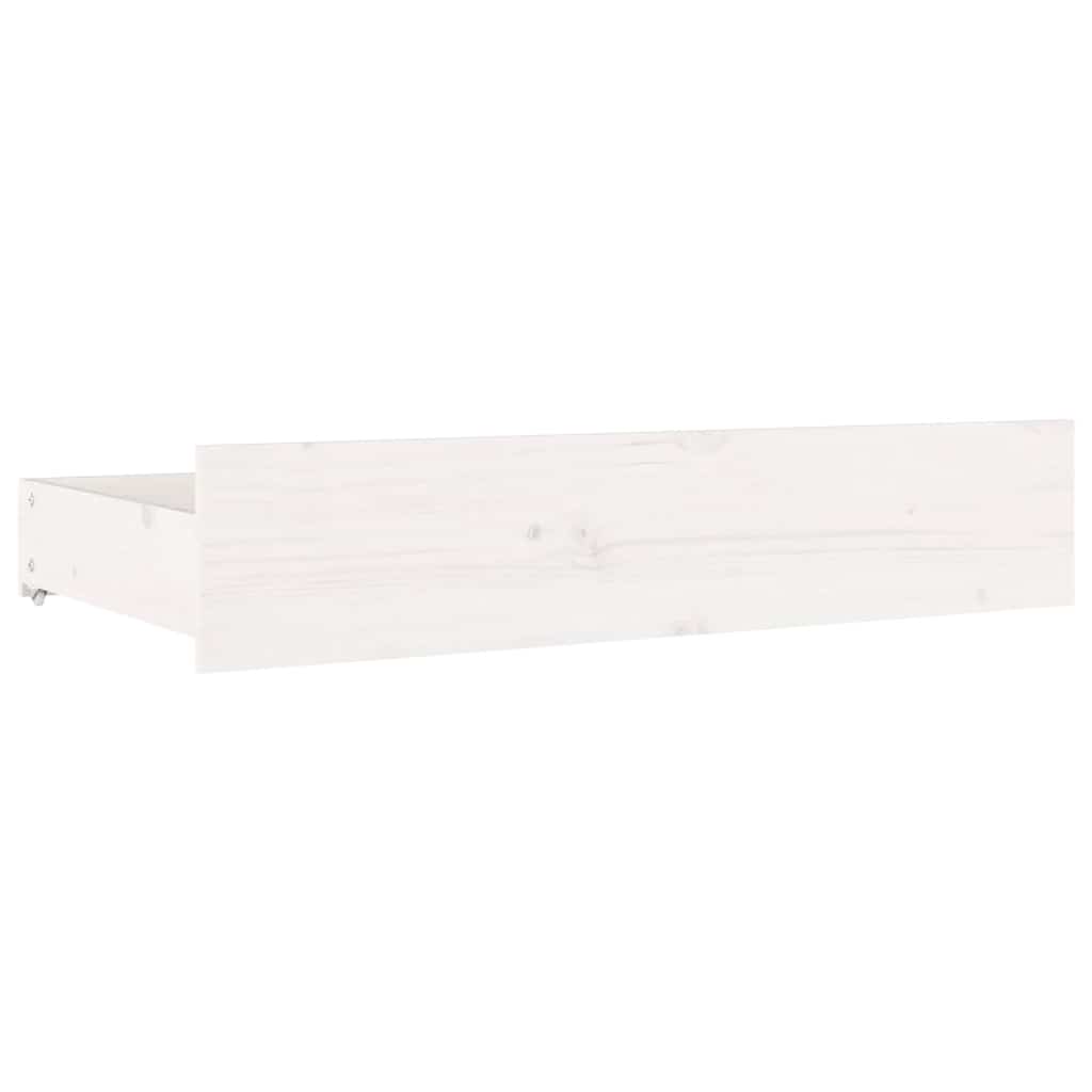 Sengeramme med skuffer hvit 120x200 cm vidaXL