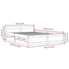 Sengeramme med skuffer 150x200 cm King Size