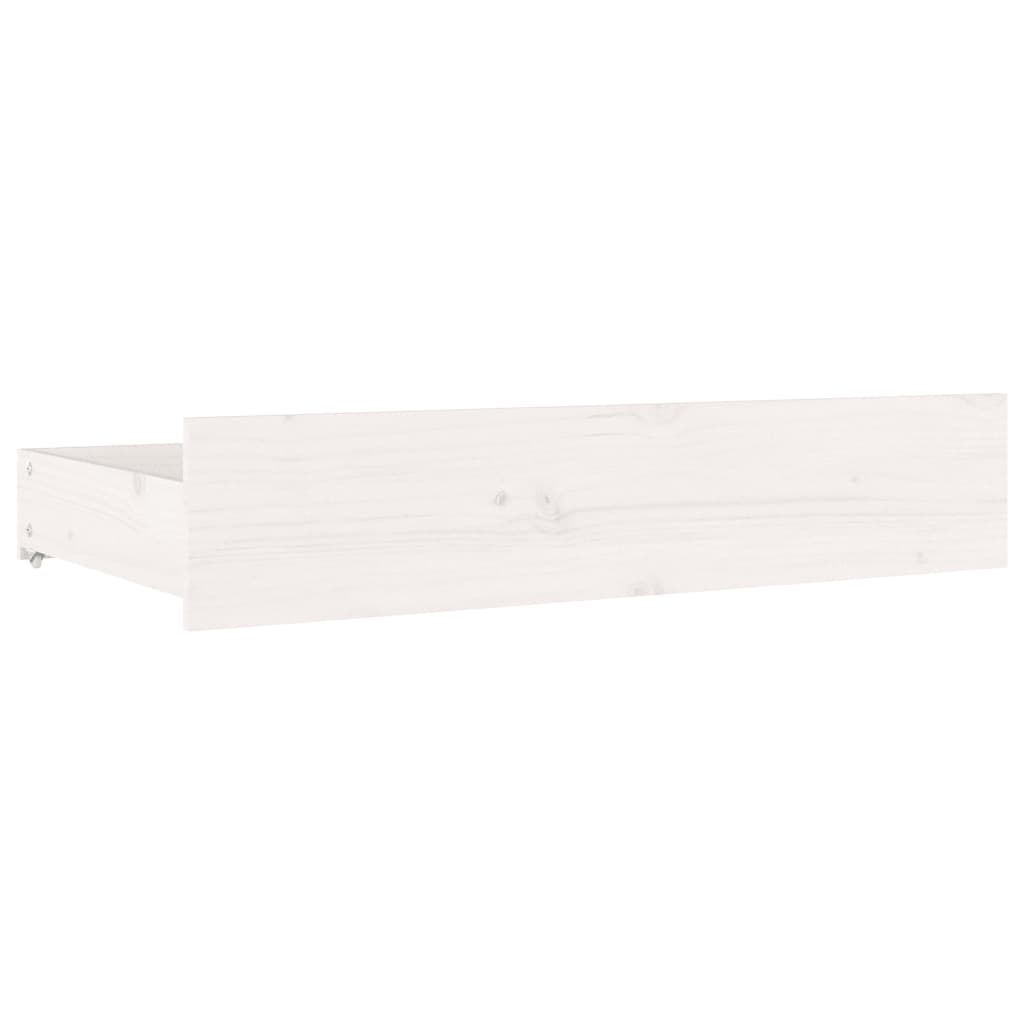 Sengeramme med skuffer hvit 150x200 cm King Size