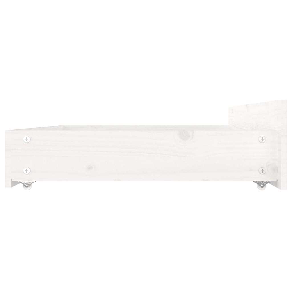 Sengeramme med skuffer hvit 150x200 cm King Size