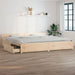 Sengeramme med skuffer 200x200 cm