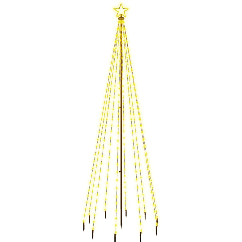 Juletre med bakkeplugg 310 LED varmhvit 300 cm