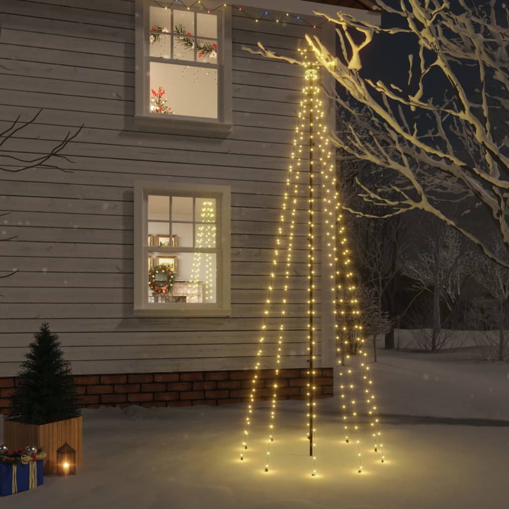 Juletre med bakkeplugg 310 LED varmhvit 300 cm