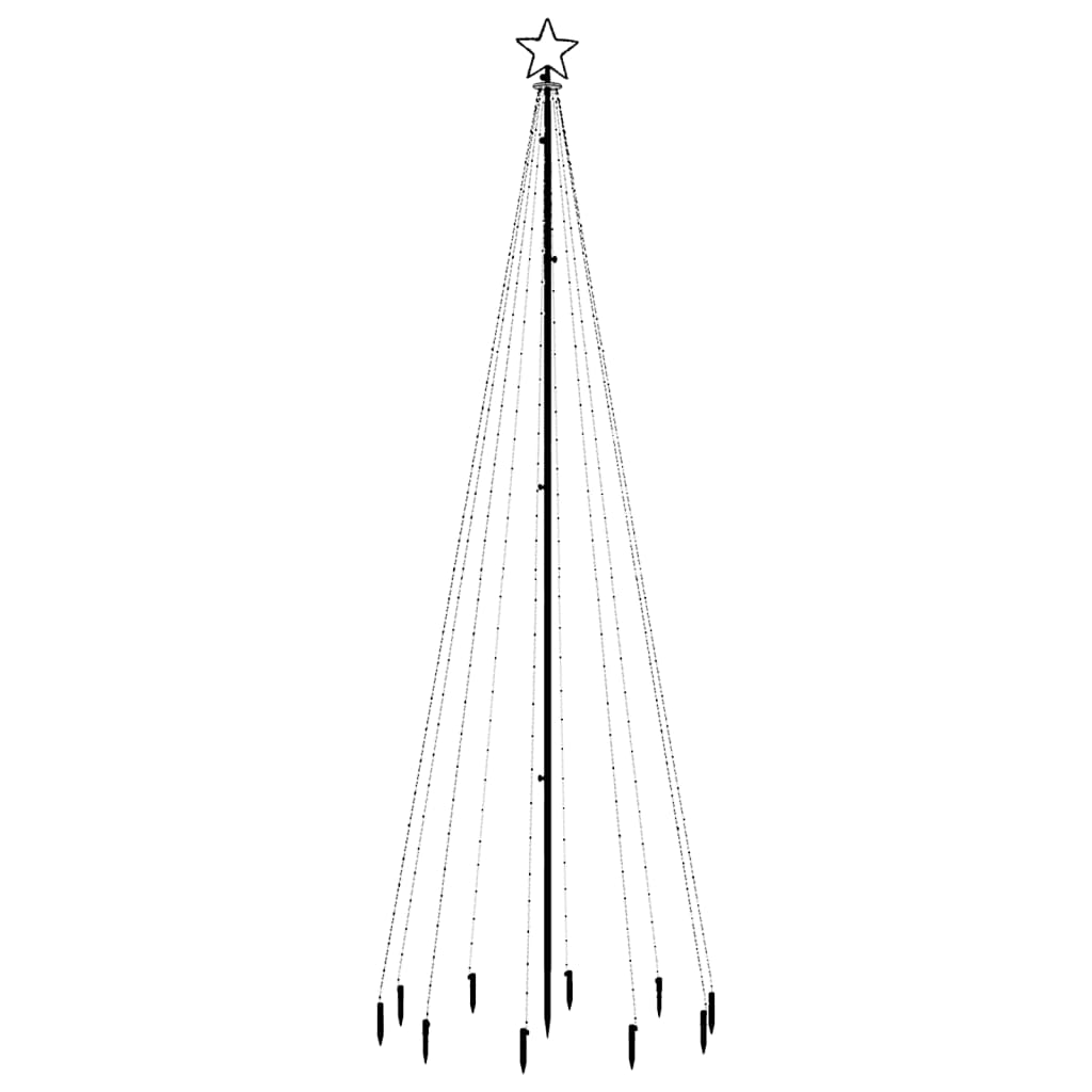 Juletre med bakkeplugg 310 LED kaldhvit 300 cm