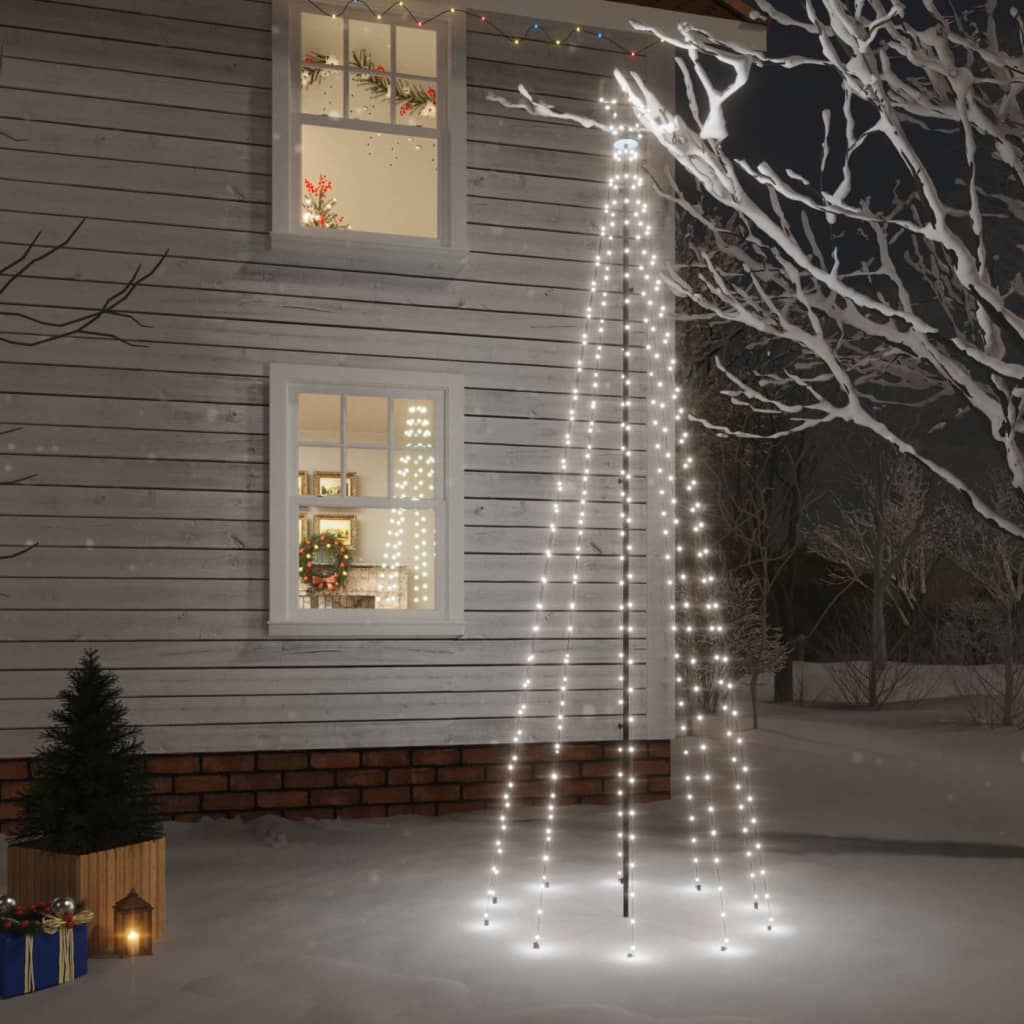 Juletre med bakkeplugg 310 LED kaldhvit 300 cm