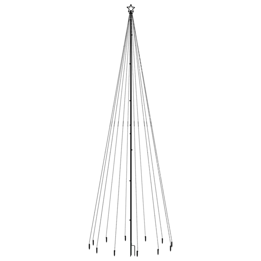 Juletre med bakkeplugg 732 lysdioder kaldhvit 500 cm