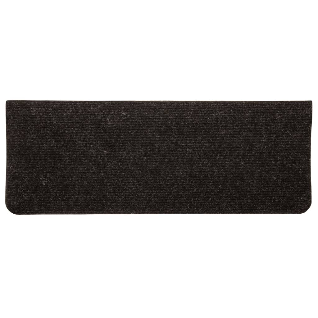 Selvklebende trappematter 15 stk 65x24,5x3,5 cm antrasitt