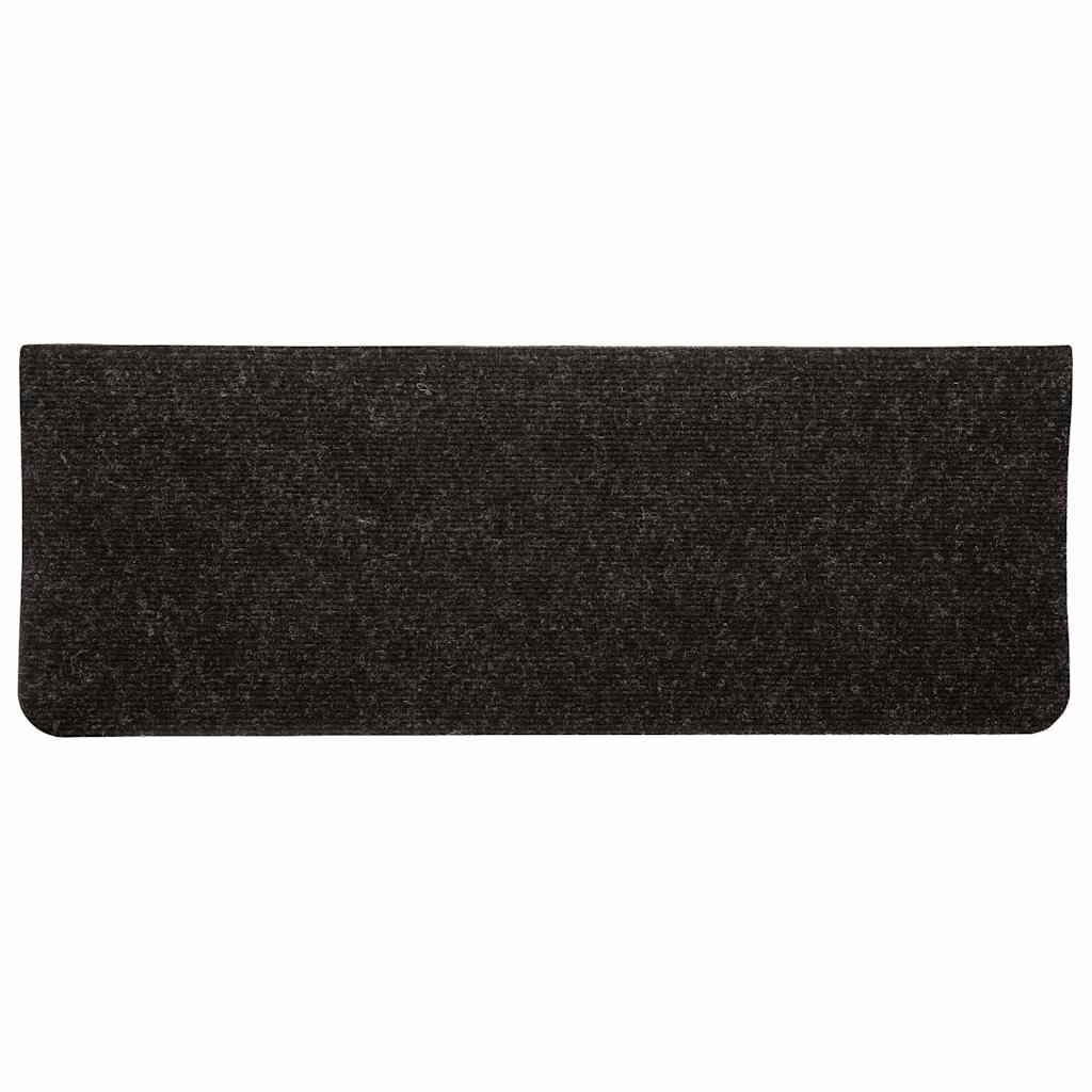 Selvklebende trappematter 15 stk 65x24,5x3,5 cm antrasitt