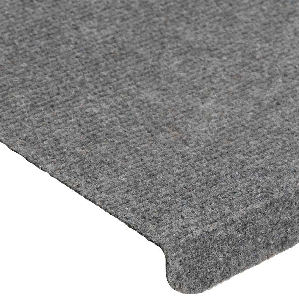 Selvklebende trappematter 15 stk 65x24,5x3,5 cm grå