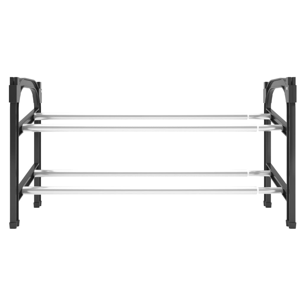 Uttrekkbart skostativ med 2 hyller 119x24x37 cm