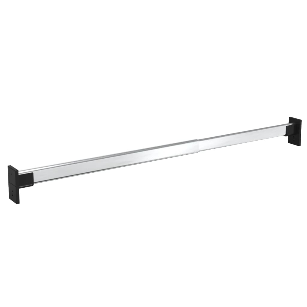 Teleskopiske garderobestenger 2 stk sølv 58-100 cm