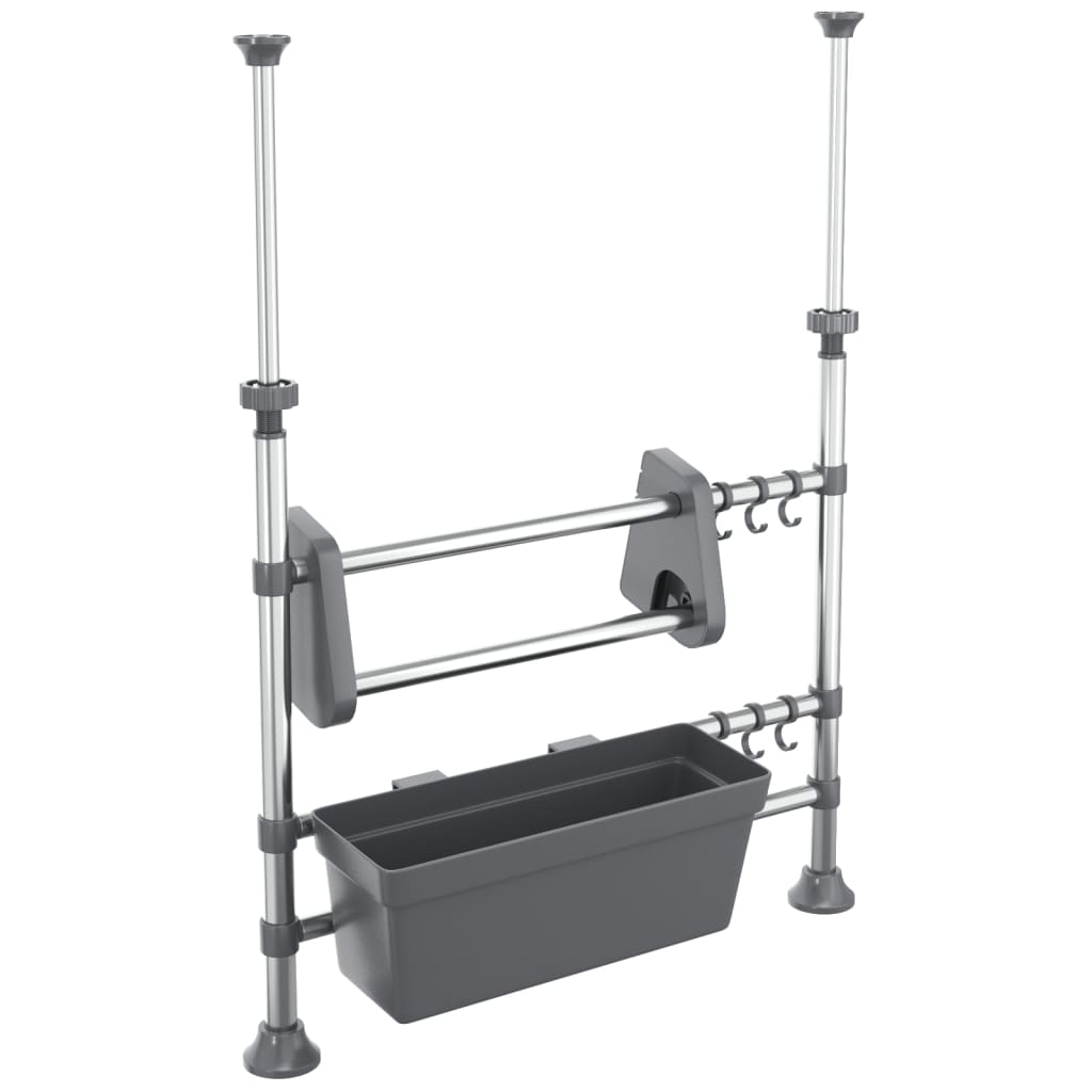Justerbar kjøkkenvaskarrangør aluminium