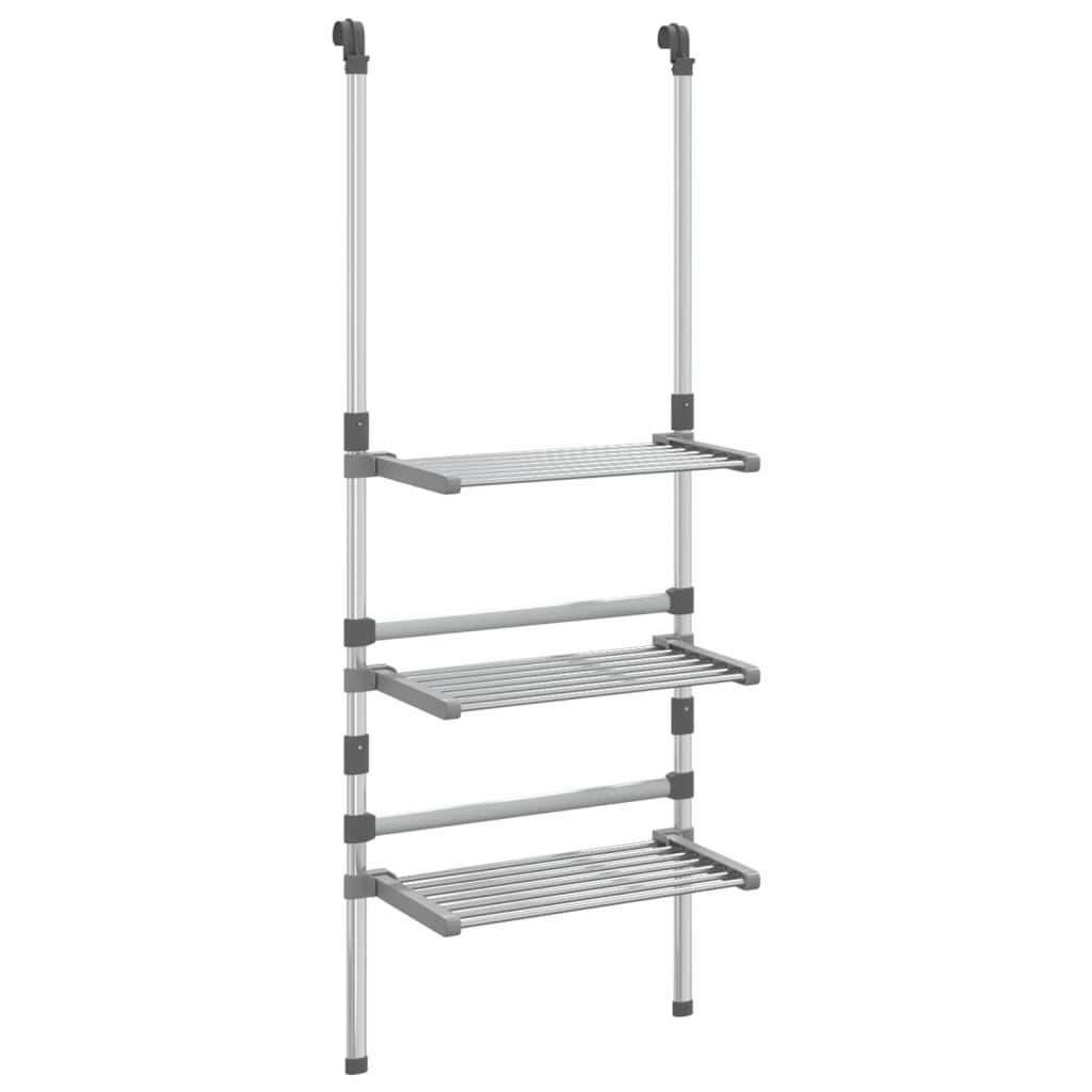 Hengende tørkestativ med 3 etasjer aluminium