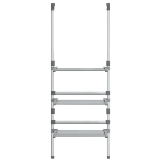 Hengende tørkestativ med 3 etasjer aluminium