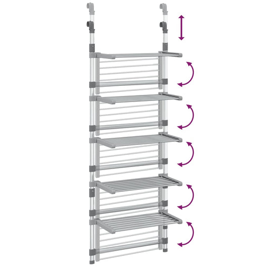 Hengende tørkestativ med 5 etasjer aluminium