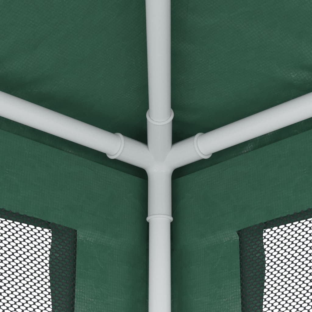Festtelt med 4 sidevegger av netting grønn 2x2 m HDPE