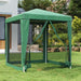 Festtelt med 4 sidevegger av netting grønn 2x2 m HDPE