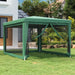 Festtelt med 4 sidevegger av netting grønn 3x4 m HDPE vidaXL