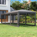 Festtelt med 8 sidevegger av netting antrasitt 3x9 m HDPE vidaXL