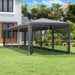 Festtelt med 10 sidevegger av netting antrasitt 3x12 m HDPE vidaXL