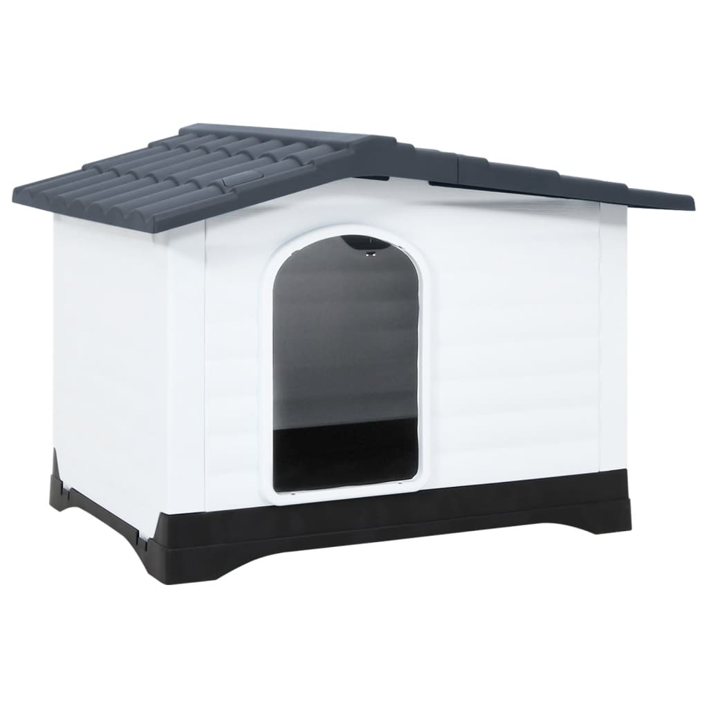 Hundehus grått 90,5x68x66 cm polypropylen