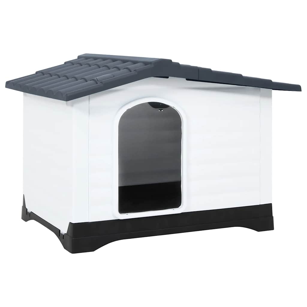 Hundehus grått 90,5x68x66 cm polypropylen