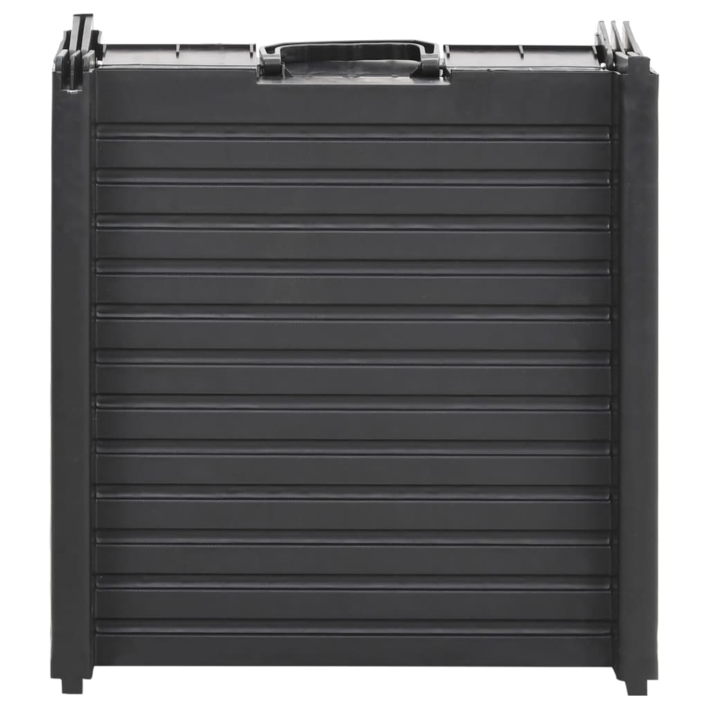 Sammenleggbar hunderampe svart 153x40x12,5 cm plast