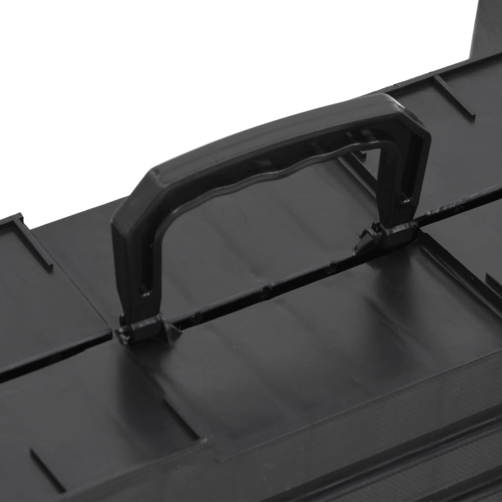 Sammenleggbar hunderampe svart 153x40x12,5 cm plast