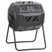 Kompostbeholder for hage svart 73x64x95 cm 160 L