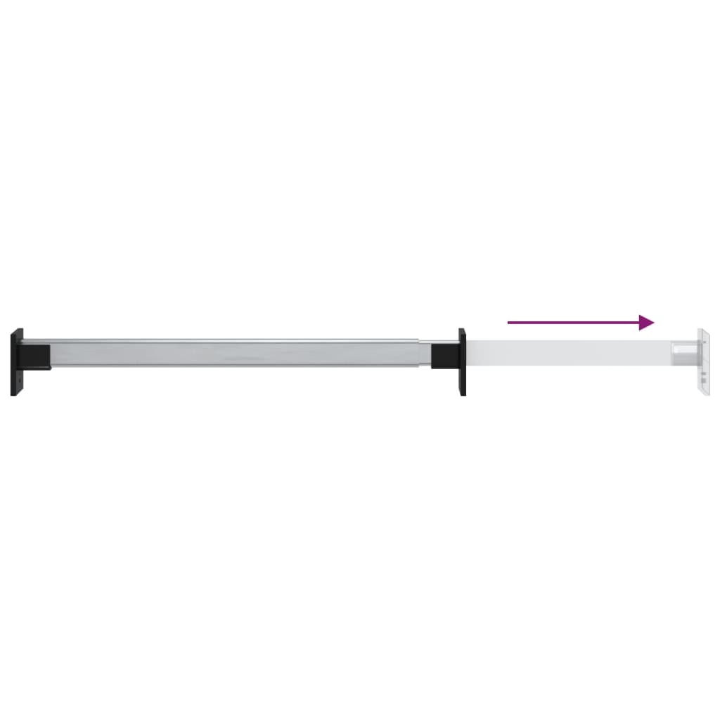 Teleskopiske garderobestenger 4 stk sølv 58-100 cm