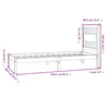 Sengeramme hvit heltre furu 75x190 cm Small Single